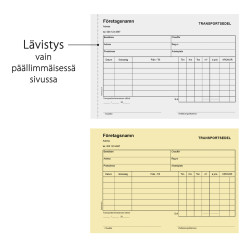 Tilaa A5 kokoinen transportsedel
