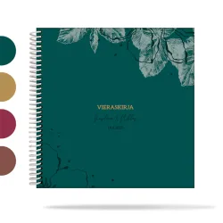 Personoitava kierresidottu vieraskirja häihin