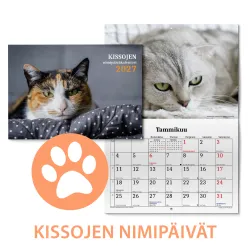Kissojen nimipäiväkalenteri A4, vihkosidottu