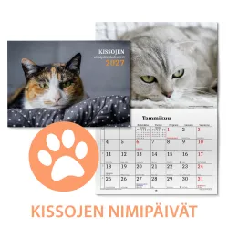 Kissojen nimipäiväkalenteri A4, vihkosidottu