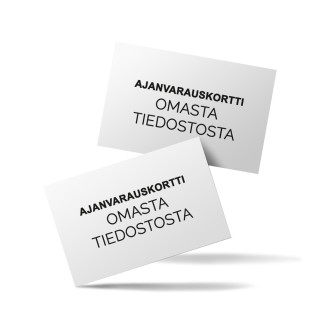 Tilaa ajanvarauskortit omasta valmiista aineistosta