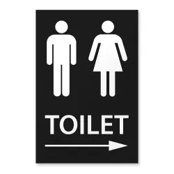 Toilet-opaste nuoli oikealle