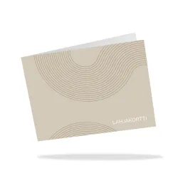 Lahjakortti omilla tiedoilla verkkokauppasta.