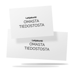 Lahjakortit omasta tiedostosta.