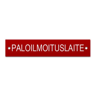 Paloilmoitusjärjestelmän päätelaitekilpi