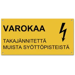 Sähköalan varoituskilpi helposti verkkokaupasta | Painokuva.fi