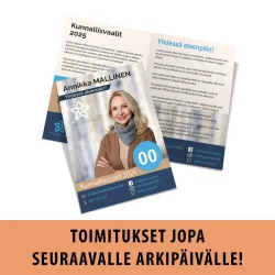 Vaaliesite A5 4 sivua omalla painatuksella