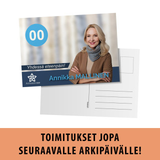 Vaalikortti A6 100 kpl omalla painatuksella