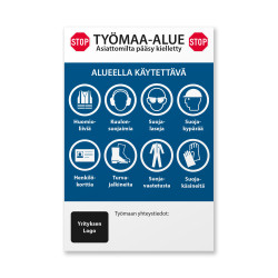 Tilaa Suomessa valmistetut työmaakilvet!