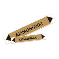 Putkistomerkintätarra ammoniakki - Koot 400x63 mm ja 630x100 mm