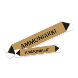 Putkistomerkintätarra ammoniakki - Koot 400x63 mm ja 630x100 mm