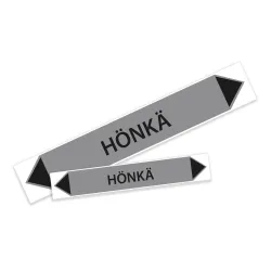 Putkistomerkintätarra hönkä - Koot 400x63 mm ja 630x100 mm