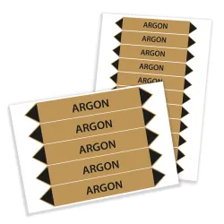 Putkistomerkintätarra argon - Koot 160x25 mm ja 250x40 mm