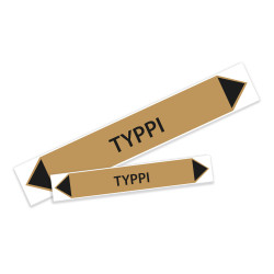 Putkistomerkintätarra typpi - Koot 400x63 mm ja 630x100 mm