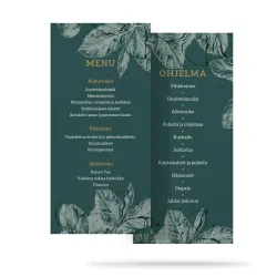 Menu- ja ohjelmakortti häihin