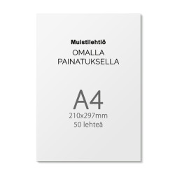 Tilaa muistilehtiöt omalla painatuksella