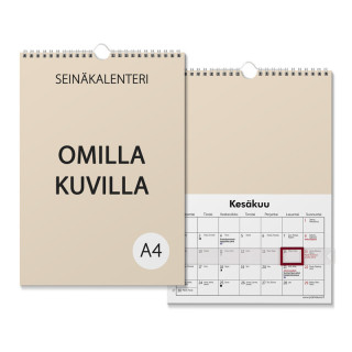Seinäkalenteri A4 omilla kuvilla