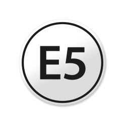 Bensiini E5 merkintätarra