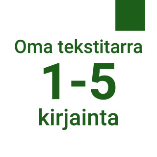 Oma tekstitarra 1-5 kirjainta - vihreä