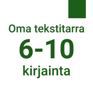 Oma tekstitarra 6-10 kirjainta - vihreä