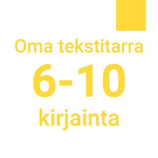 Oma tekstitarra 6-10 kirjainta - keltainen