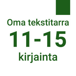 Oma tekstitarra 11-15 kirjainta - vihreä
